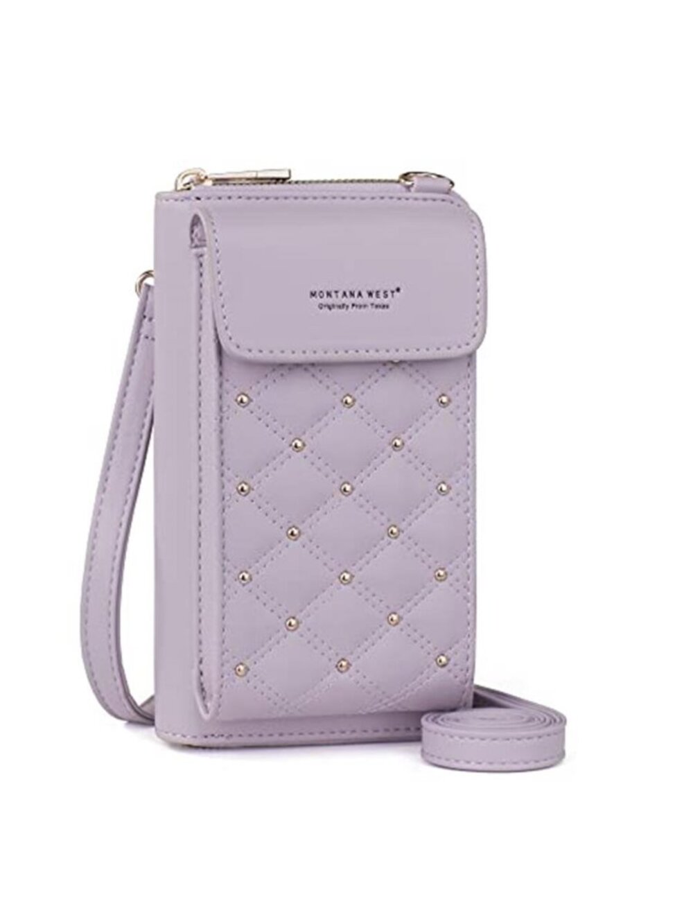 Womens Crossbody Phone Purse Quilted Cell Phone Wallet Bag Card Holder Vegan